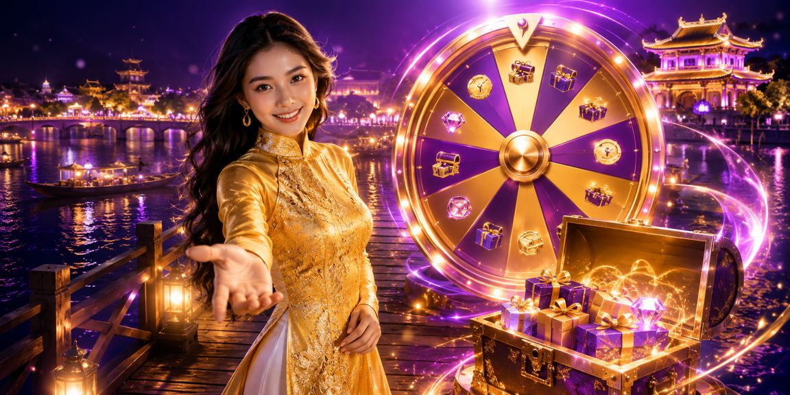 Cảnh chơi roulette với không khí sang trọng mang sắc màu Huế truyền thống